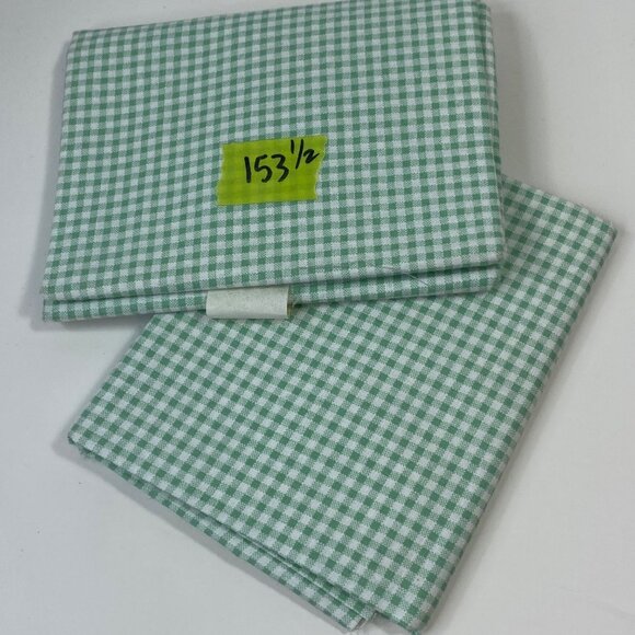 1/2 Yd  Quilting Cut Fabric Green Gingham Check - Picture 5 of 5